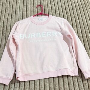 Burberry Blush Pink Crewneck with White Logo